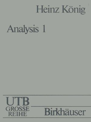 cover image of Analysis I
